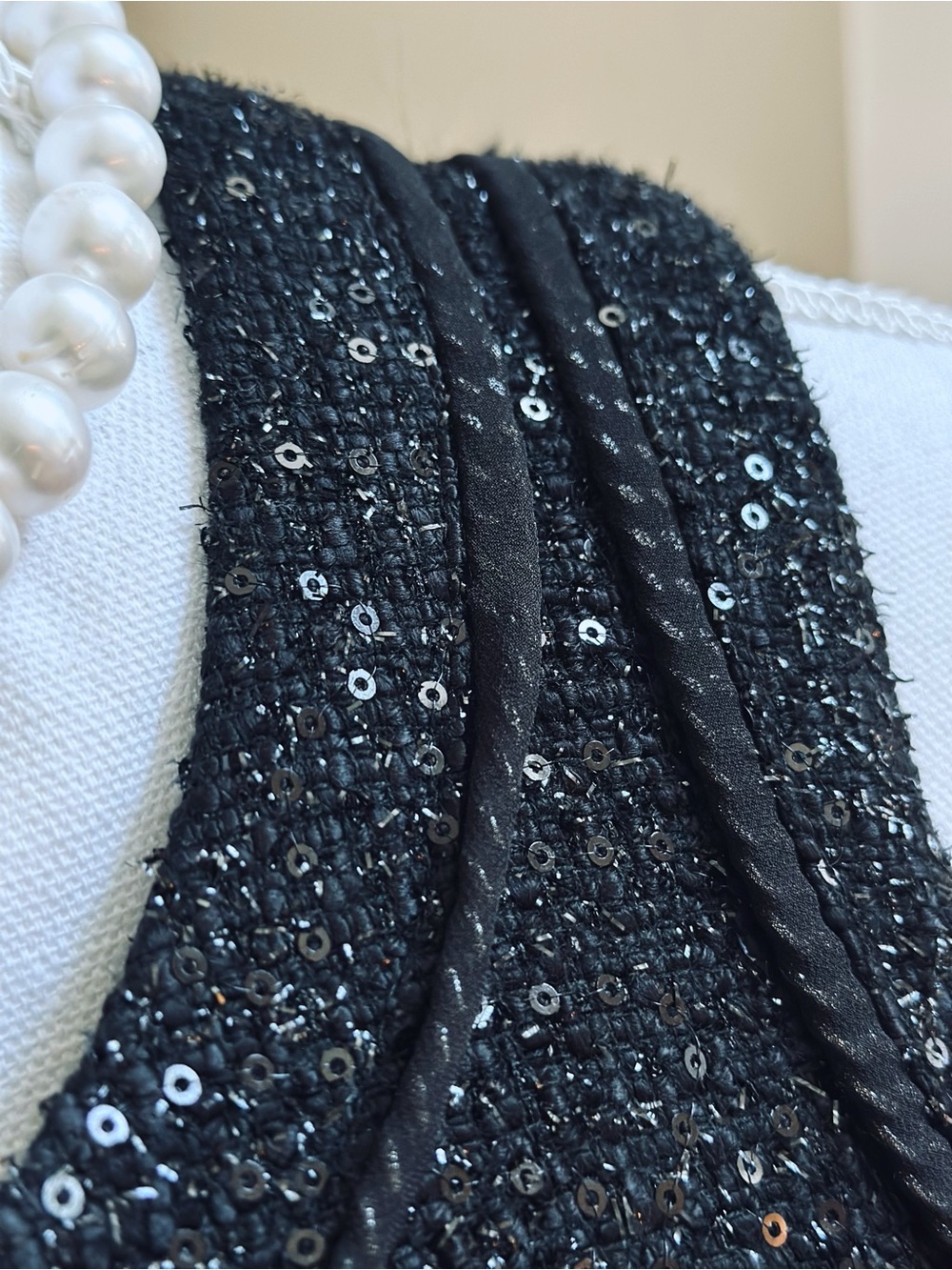 Michael Kors Black twee sequin Sleeveless Sheath Dress/Brand New with tag/Size4 - Picture 3 of 6